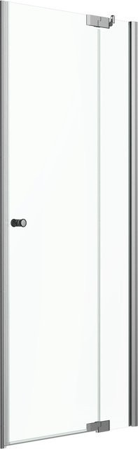 Dusch-Nischentür Brava Frame Tardis mit Festteil in Chrom und transparentem Glas, B/H: 80 x 200 cm, DIN Rechts - Bild 1