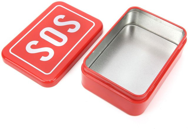 Shoemst Outdoor Notfallausrüstungsbox SOS Lebensrettende Edelstahl-Werkzeugbox in Weiß und Rot - Bild 1
