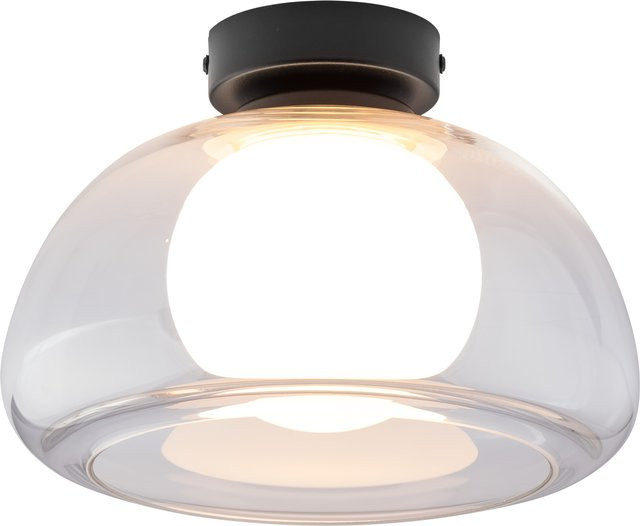 LIVARNO HOME LED-Wand- und Deckenleuchte mit transparentem Glasschirm und mattschwarzem Stahlgehäuse - Bild 1