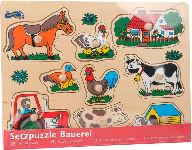 Small Foot Greifpuzzle Bauernhof Holzspielzeug - Bild 1