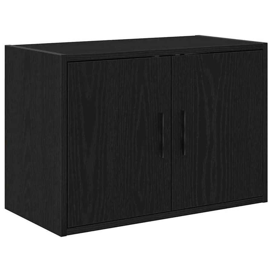 vidaXL Garagen-Wandschrank Schwarz aus Holzwerkstoff mit Schwenktüren - Bild 2