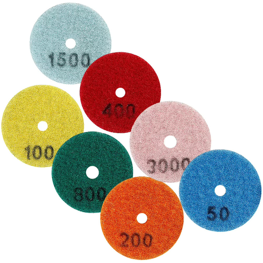 Vibratite Trocken Polierpad für Granit und Marmor, Schleifscheibe zum Polieren von Stein, Durchmesser: 50 mm - Bild 4