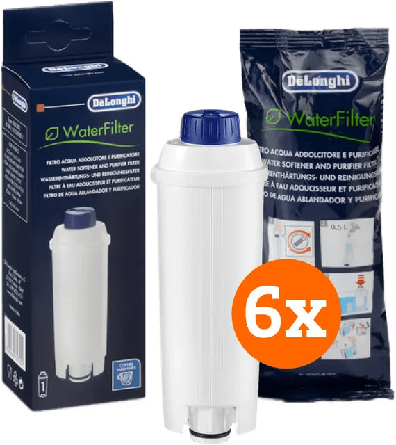De'Longhi Wasserfilter Set, 6 Stück, Weiß - Bild 1