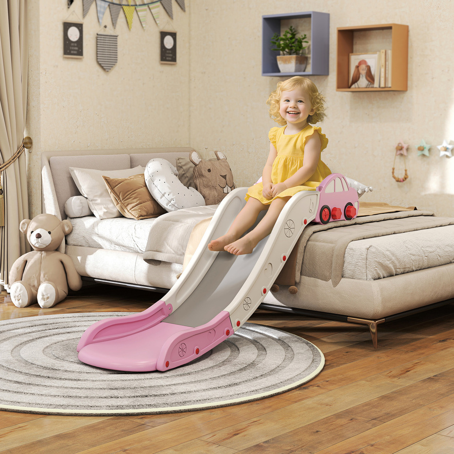 Aosom Kinderrutsche aus HDPE, Rosa, ab 1,5 Jahre - Bild 1