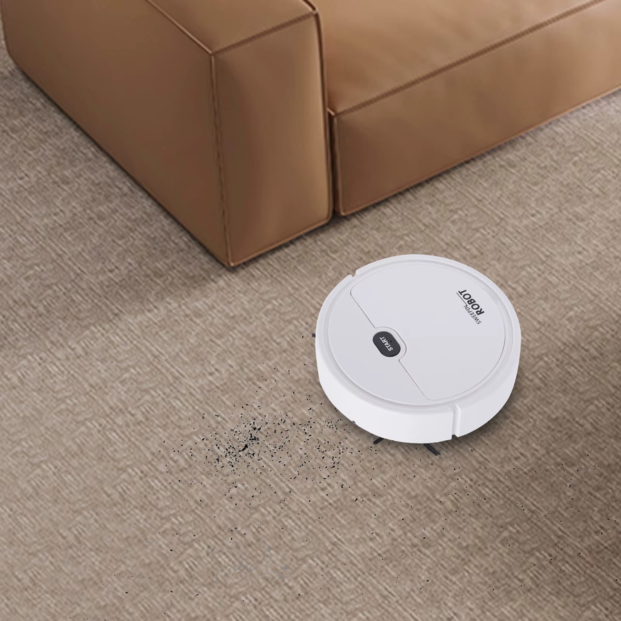 Bymaocar 3-in-1 Teppichreinigungsroboter mit 500Pa Saugkraft und Nass-Trocken-Wischfunktion in Weiß - Bild 2