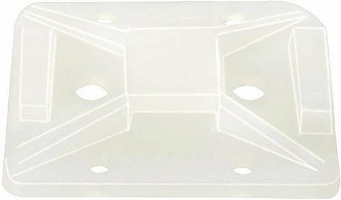 HellermannTyton Befestigungssockel TY8G1-N66-NA-C1 schraubbar, transparent, UV-stabilisiert und witterungsbeständig - Bild 1