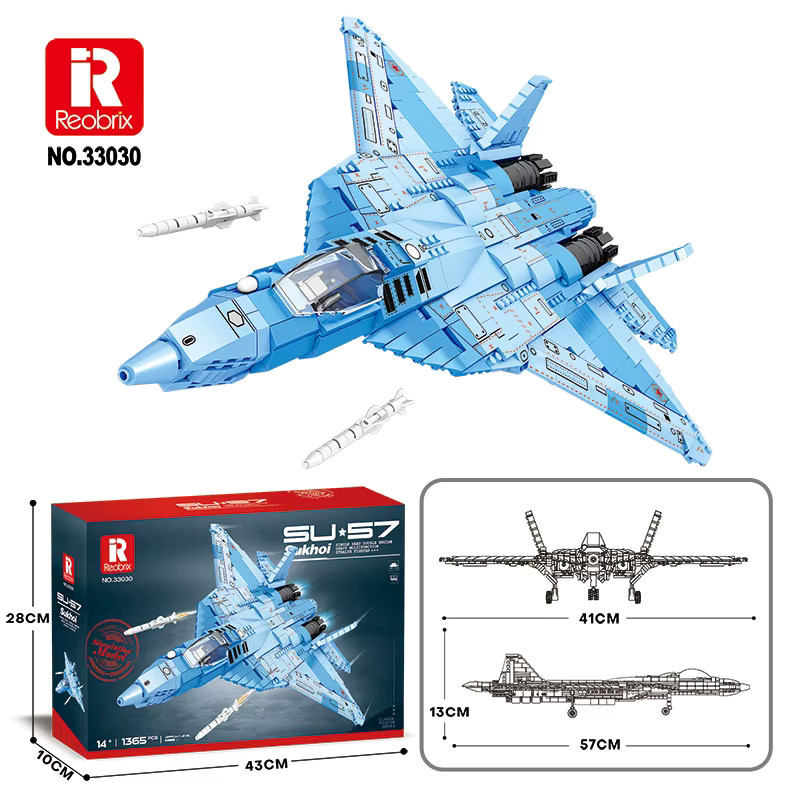 REOBRIX SU-57 Stealth Fighter, Baukasten, 1365 Teile - Bild 5