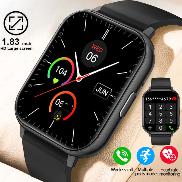LIGE Smartwatch, Grün, Silikon, Unisex, Wasserdicht, Bluetooth - Bild 1