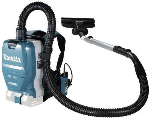 Makita Akku-Rucksackstaubsauger DVC261ZX15 in Schwarz und Blau - Bild 1