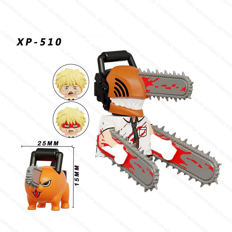 Bandai Chainsaw Man Denji Pochita, Mini-Actionfiguren, Bausteine - Bild 2
