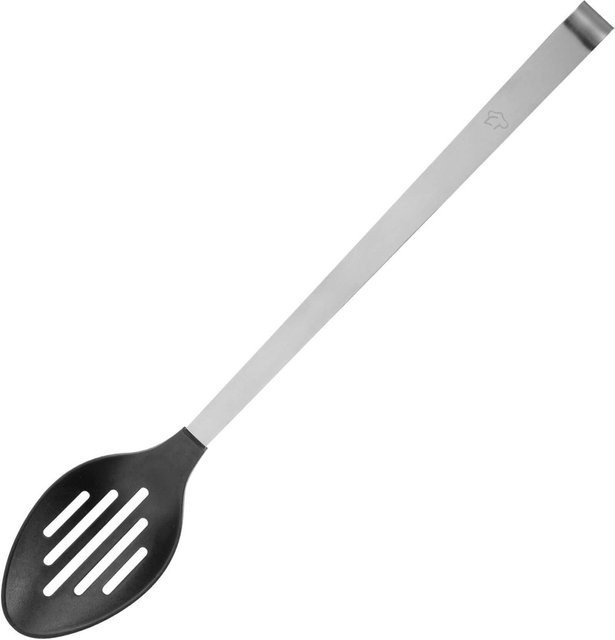 FMprofessional Servierlöffel mit Schlitzen in Schwarz und Silber, Länge: 37 cm - Bild 1
