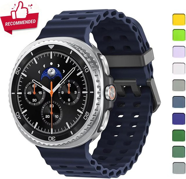 RMUTANE Uhrenarmband Silikon, Schwarz, Unisex - Bild 1
