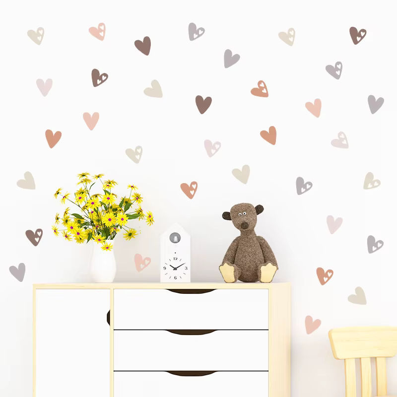 36 Stück herzförmige Wandaufkleber im Boho-Stil von BRUP zur Dekoration von Wohnzimmer, Schlafzimmer und Kinderzimmer - Bild 2