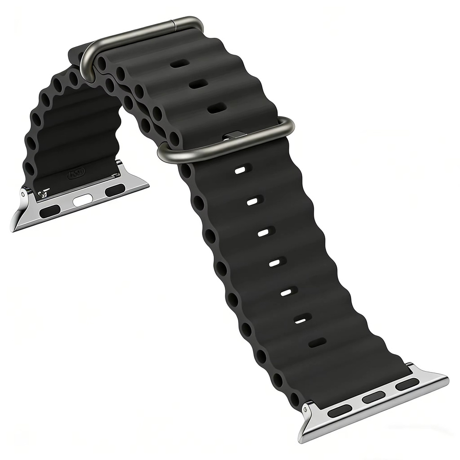 Hiyii Uhrenarmband Kautschuk, Schwarz, Unisex - Bild 2