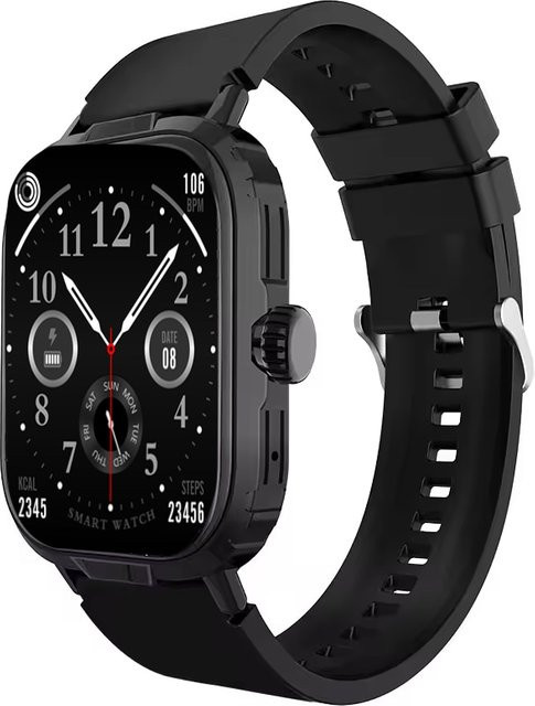 JTC-24 Smartwatch SWAir9 in Schwarz mit Bluetooth Telefonie für Unisex - Bild 1