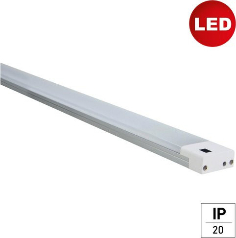 E2 LED-Lichtleiste PLAN, dimmbare Unterbauleuchte aus Aluminium in Weiss, 15 W, IP20 - Bild 1