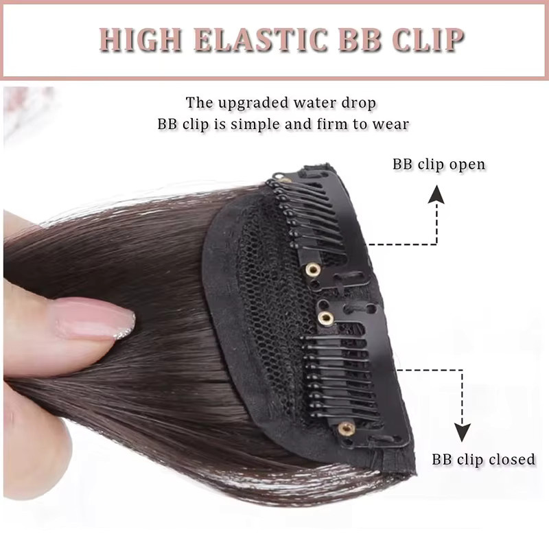 allaosify Clip-in-Haarteil-Haarnadel, 2 Stück, synthetisch, Damen - Bild 2