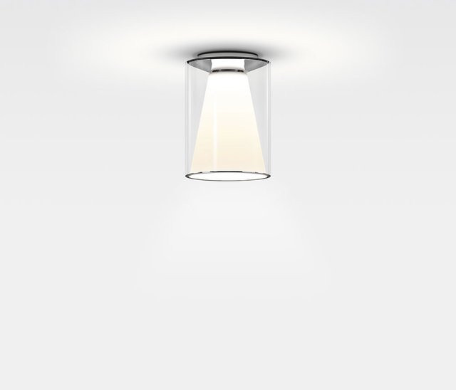 Serien Lighting Drum Ceiling S LED-Deckenleuchte aus Glas und Chrom in Transparent mit 3000K - Bild 1
