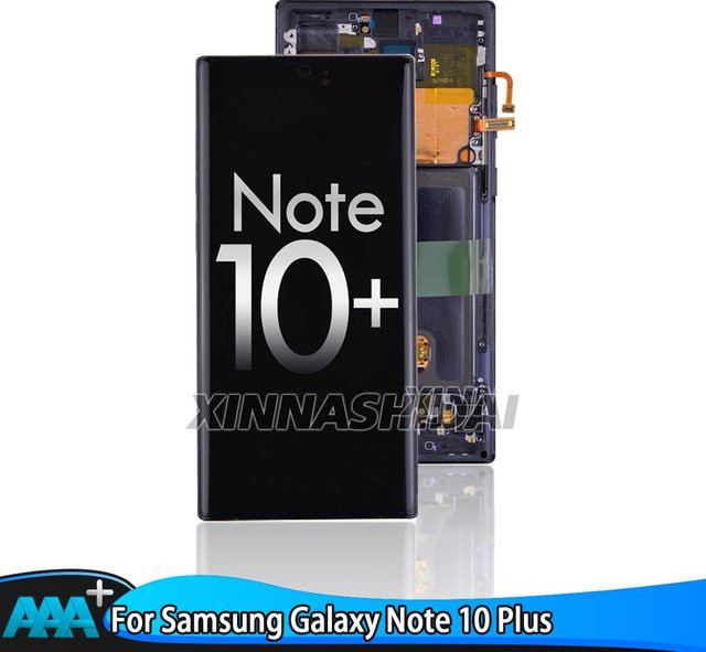 Samsung Galaxy Note 10 Plus Super OLED LCD Display mit Touchscreen Digitizer Montage in Schwarz - Bild 1