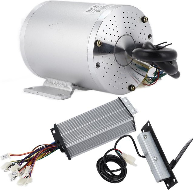 West Biking Bürstenloser 48V 2000W DC Motor Kit mit Controller und Gaspedal für Elektrofahrräder in Grau/Silber - Bild 1
