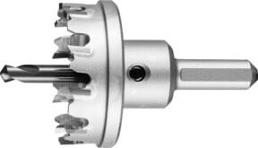 PFERD Hartmetall Lochsäge Universal mit Carbide-Spitze, Farbe Silber, Durchmesser: 45 mm, Schaft-Ø: 10 mm, Schnitttiefe: 4 mm - Bild 1