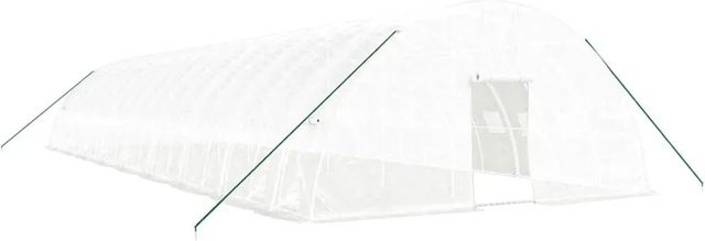Furnicato Gewächshaus mit Stahlrahmen in Weiß, Fläche: 108 m², B/T/H: 18 x 6 x 2,85 m - Bild 1