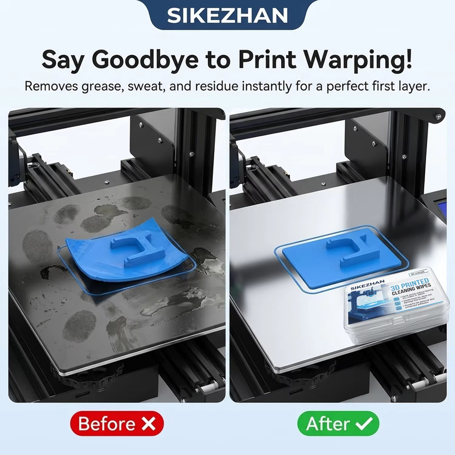 jaysuing 3D-Drucker Reinigungstücher, 30 Stück fusselfreie Vorbereitungspads für PEI-Platten, Glasbetten, Harzbecken und LCD-Bildschirme in Weiß - Bild 4