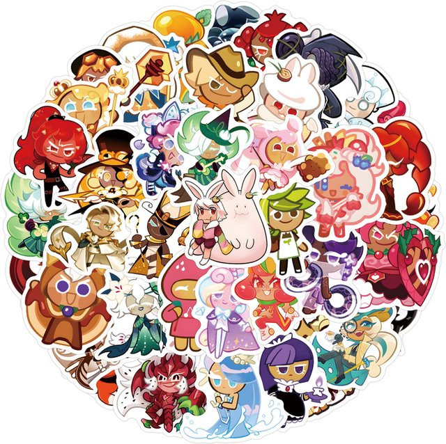 Cookie Run Kingdom Aufkleber, 55-teiliges Set, Bunt / Mehrfarbig - Bild 1