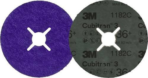 3M Cubitron Fiberscheibe für Winkelschleifer, Durchmesser: 125 mm, Körnung: 36, Farbe: Lila, 25 Stück - Bild 1