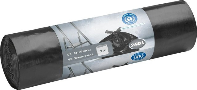 Abfallsäcke 240 Liter, Schwarz, 7 Stück - Bild 1