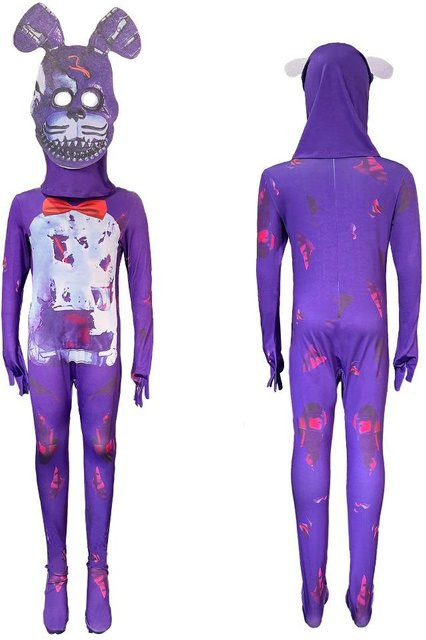 Five Nights at Freddy's Nightmare Bonnie Cosplay Overall Anime Karneval - Bild 1