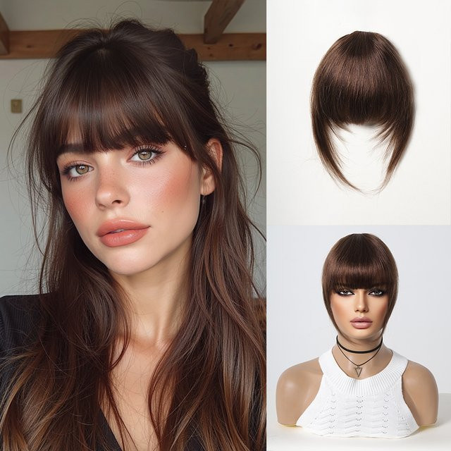 HAIRCUBE Clip-in-Pony, 100 % Echthaar, dunkelbraun, Damen - Bild 1
