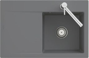 Villeroy & Boch Spüle Subway Style 45 Flat links, Keramik, Weiß, Einbau, mit Ablaufgarnitur und Exzenter - Bild 1