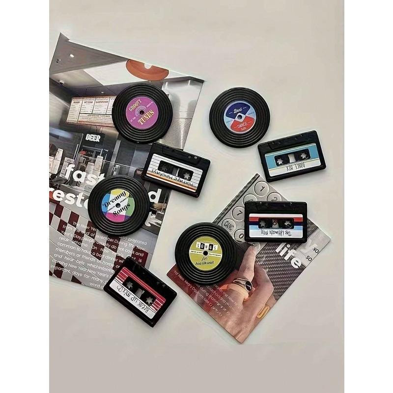 chenxiaogang Retro-Kassettenband Kühlschrankmagnete im Vinyl-Design, dekorative Aufkleber für Küche, Büro und Zuhause, Mehrfarbig - Bild 2