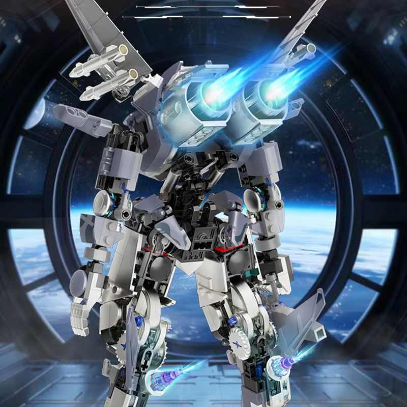 M MENBIS Star Battle Mech Roboter Baustein Set mit 600 Teilen in Grau - Bild 4