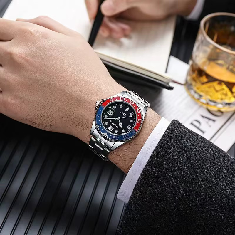 TVK Armbanduhr Edelstahl, Quarz, Schwarz, Herren - Bild 2