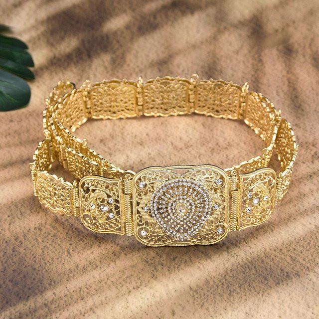 sunspice ms. Taillenkette Damen, Gold, Kristall, Verspielt - Bild 1