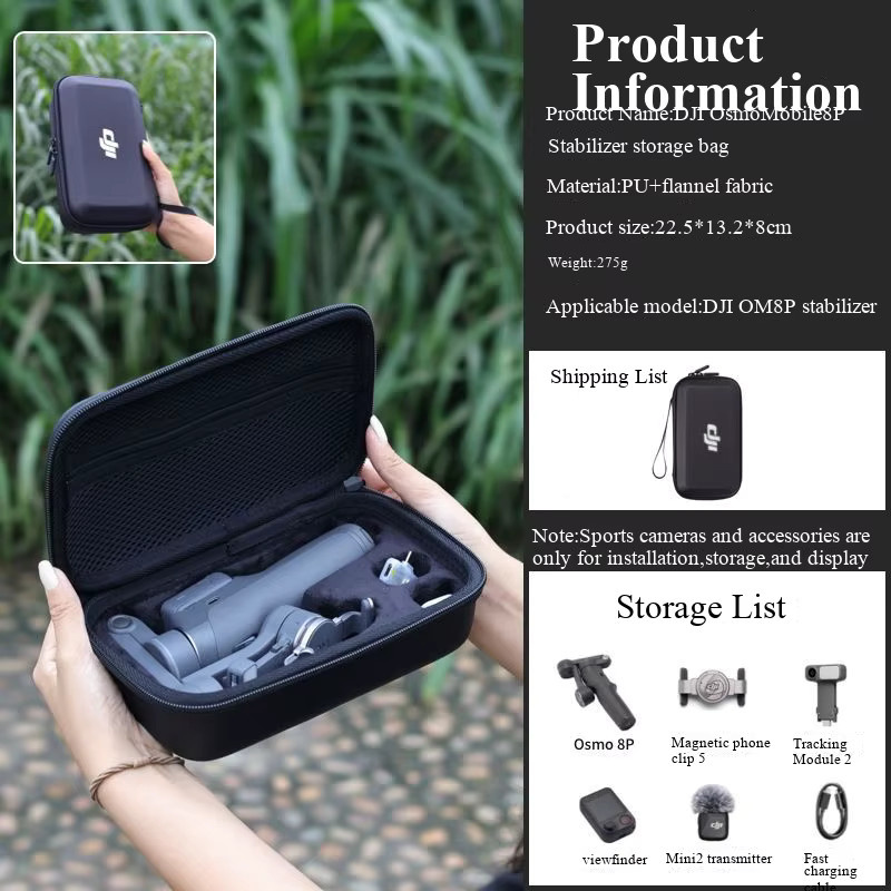 Tragetasche für DJI Osmo Mobile 8P Zubehör als Handkofferhülle und Aufbewahrungsbox - Bild 5