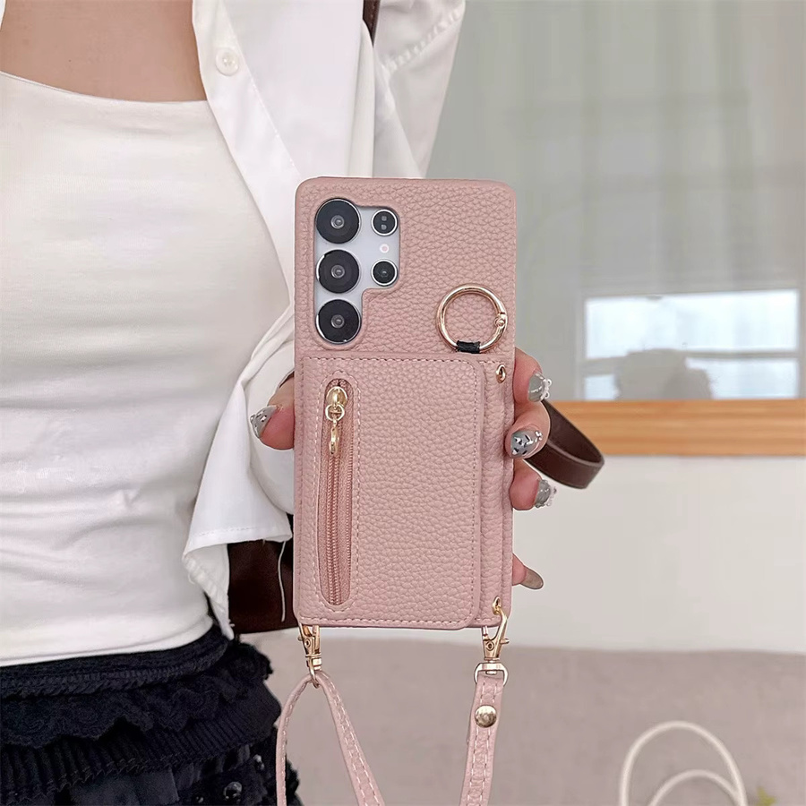 Solt Wallet Handyhülle mit Umhängekarten für Samsung Galaxy S25 Edge S24 FE S23 S22 Ultra Plus A56 A55 A54 A53 A52 A14 A15 A16 A36 in Purple - Bild 2