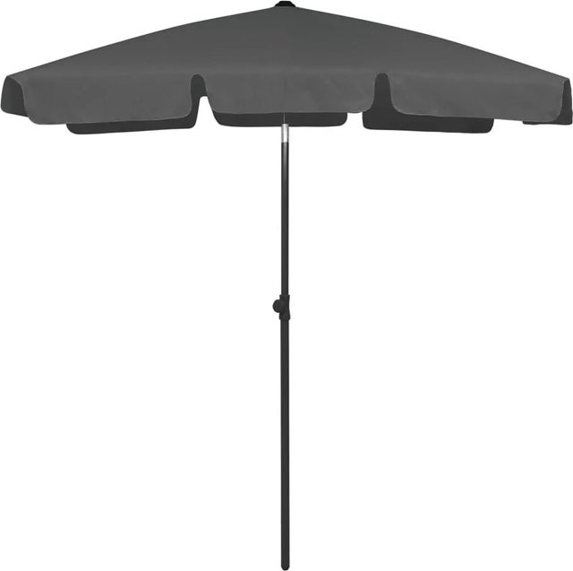 vidaXL Strandschirm Anthrazit aus Polyester, B/D: 180 x 120 cm - Bild 1