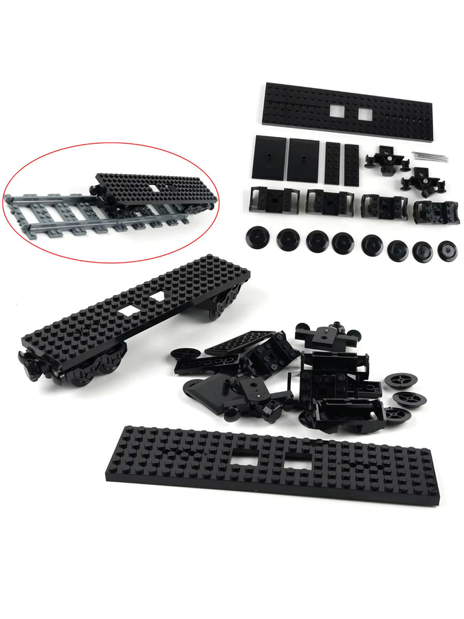 stemedu Eisenbahnstrecken-Set DIY Auto, Bausteine, Fahrzeuge - Bild 4