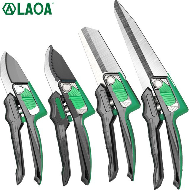 Laoa Gartenschere mit verlängerter gerader Klinge in 8 Zoll und 10 Zoll als arbeitssparende Schneidwerkzeuge für den Garten - Bild 1