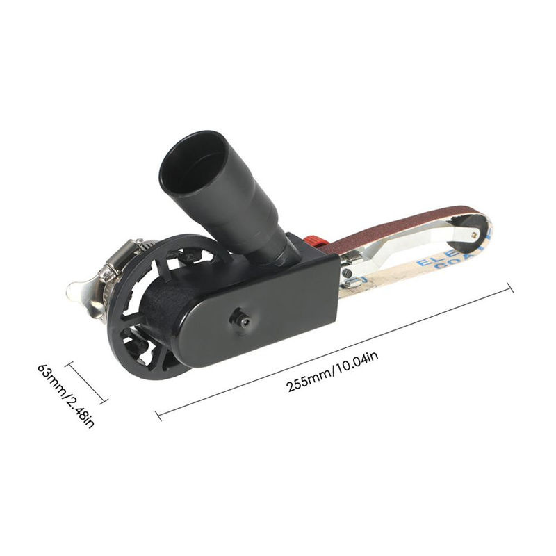 Kkmoon Mini DIY Schleifer mit Schleifbandadapter und Bandkopfschleifer für 115 mm 4,5 Zoll und 125 mm 5 Zoll M14, Schwarz, Aluminium - Bild 2