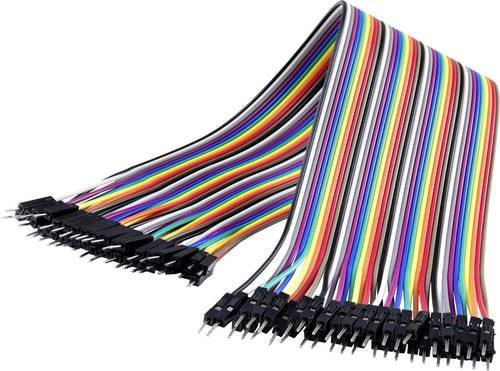 Renkforce JKMM403 Jumper-Kabel Set mit 40 Drahtbrücken-Steckern in Multicolour, Länge: 30 cm - Bild 1