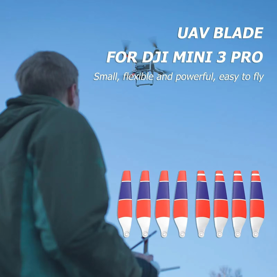 8 Stück Ersatz-Drohnenpropellerblätter für DJI Mini 3 Pro in Silber - Bild 2