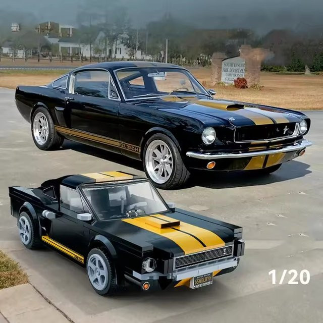 CADA Sportwagen-Bausteine GT350H 131 Abarth Astra V8 Rennfahrzeuge im Maßstab 1:24 Lernspielzeug aus Kunststoff - Bild 1