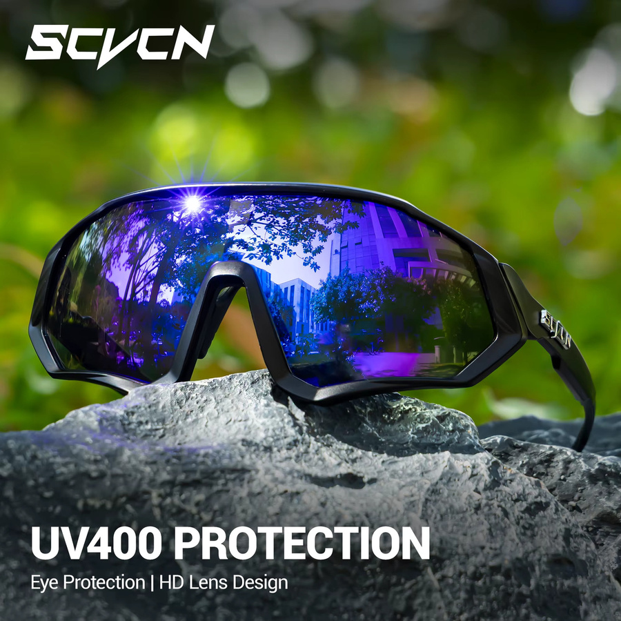 SCVCN Sportsonnenbrille, Vollrand, Kunststoff - Bild 4