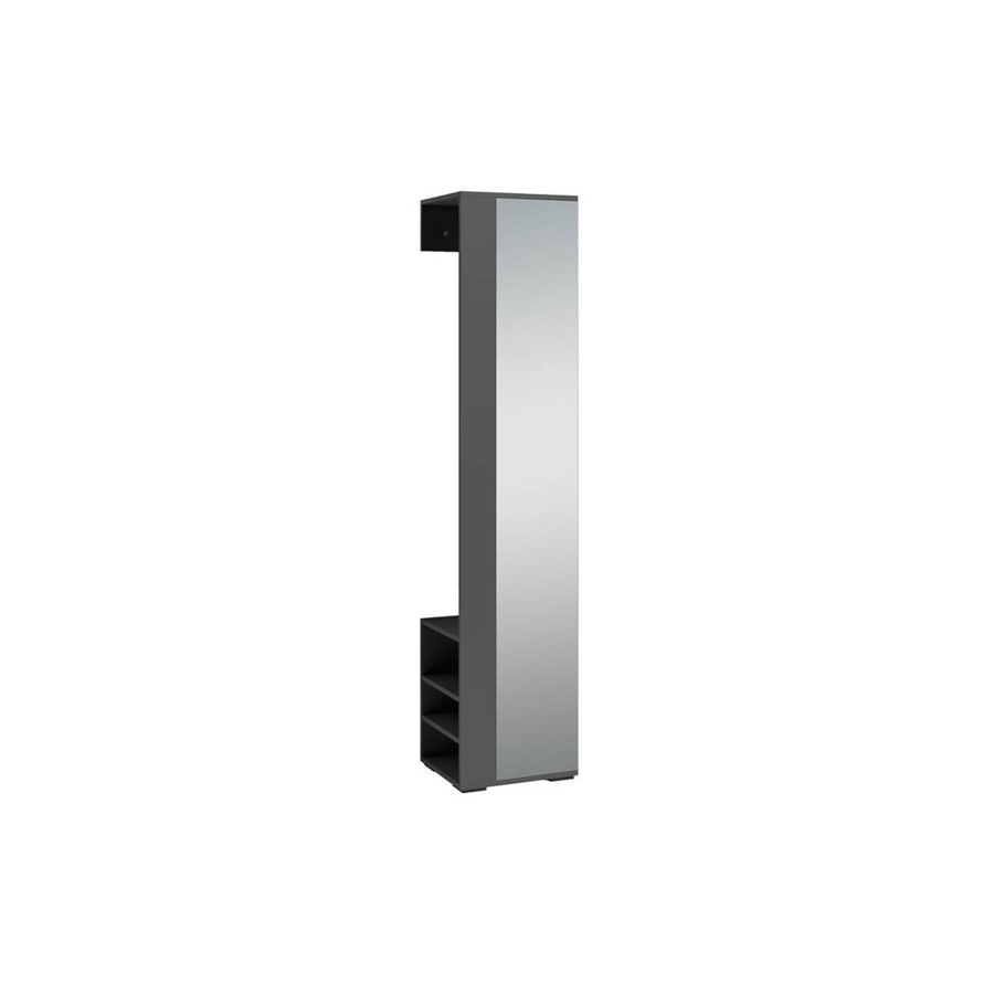 Hochschrank BEN byLIVING Anthrazit mit Spiegel, Breite: 40 cm, Höhe: 184 cm, Tiefe: 35 cm - Bild 3