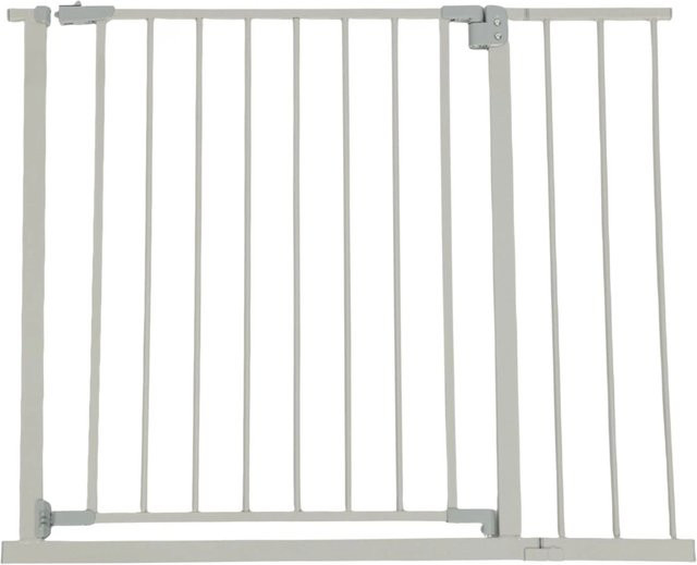 Relaxdays Treppenschutzgitter Grau aus Eisen und Kunststoff, klemmbar und erweiterbar, Breite: 95 bis 100 cm - Bild 1