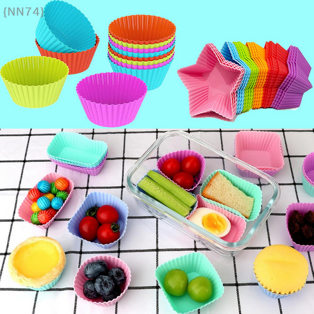 JETTING Silikon Lunch Box Teiler und Cupcake Liner in Mehrfarbig für Bento Boxen und zum Backen - Bild 1